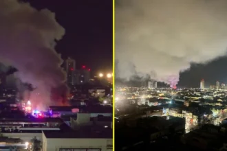 Incendio afecta al sector Piloto Pardo en Iquique: Bomberos controlan llamas y una gran columna de humo es visible desde la ciudad